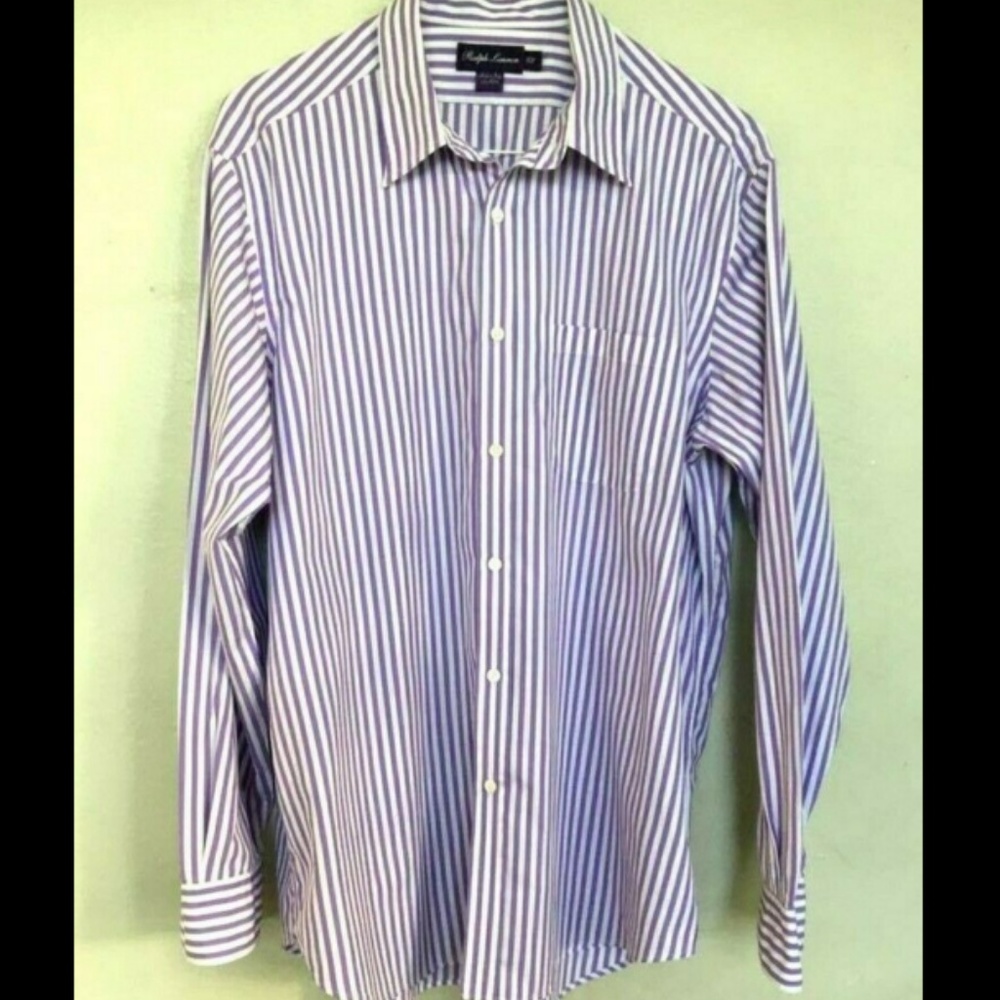 Ralph Lauren Purple Label Striped Dress Shirt XL